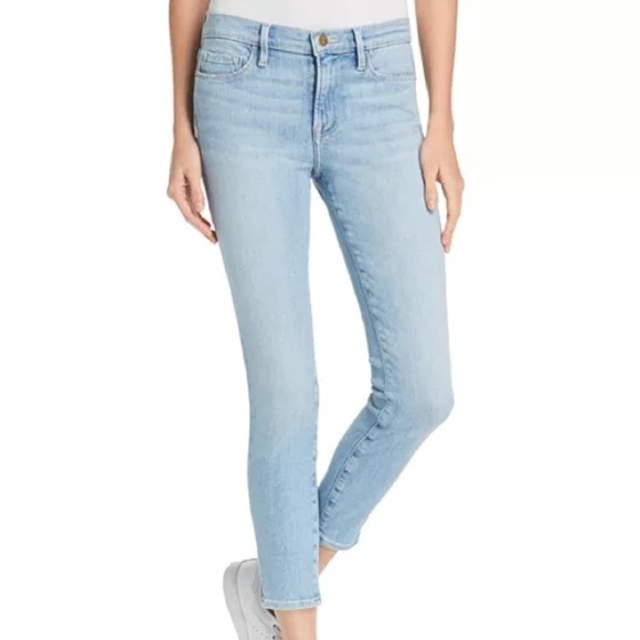 FRAME Le High Skinny de Jeanne Crop Skinny Jeans in Ocean Ridge Sz 27 - Picture 1 of 8